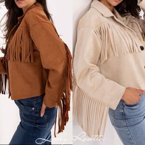 Brown Fringe Women's Jacket